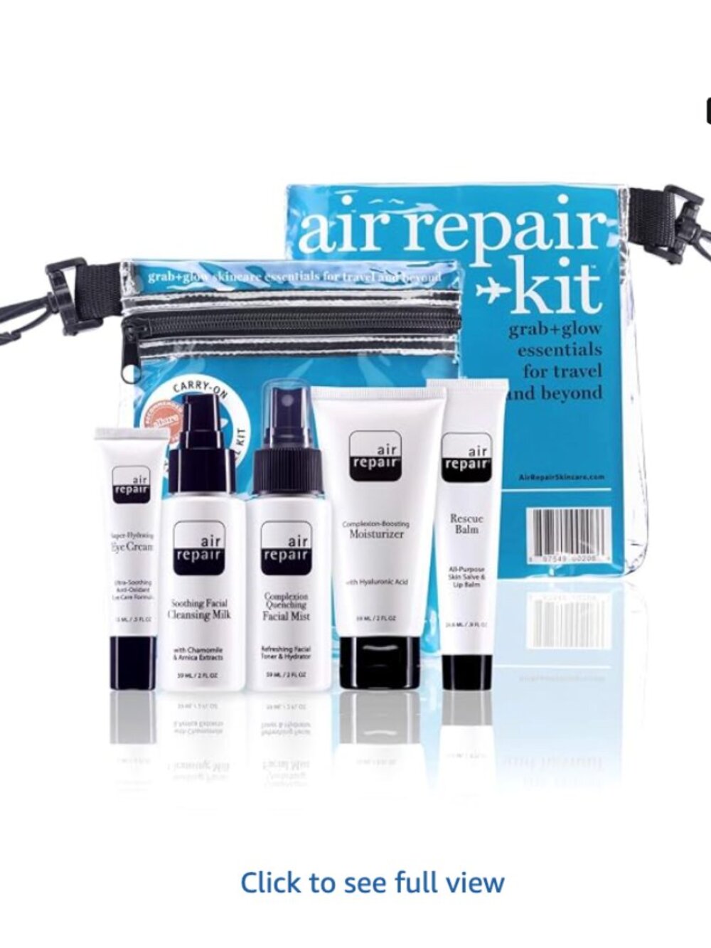 Air Repair Skincare Kit - Complete TSA Approved Skin Care Travel Package